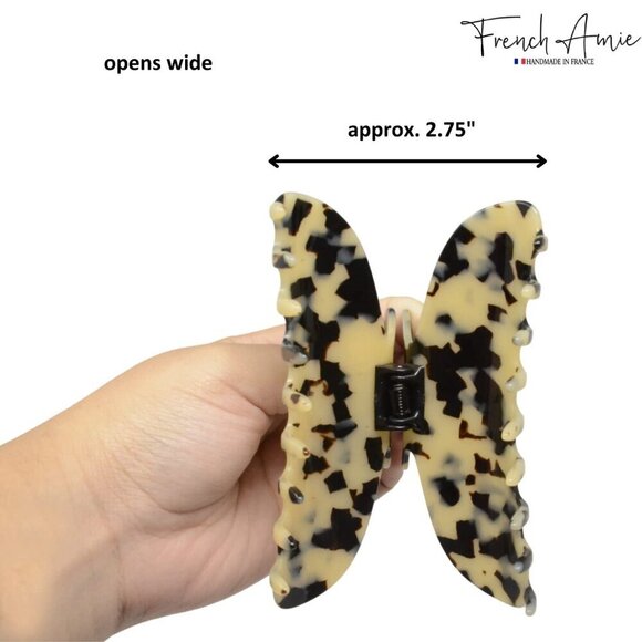 Hair Claw Clip Large Celluloid Interlocking No Slip Grip Elegant Stylish main image 7